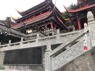 四川古建青石栏杆雕刻