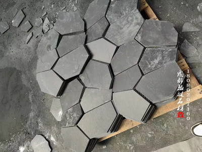青石板自然面碎拼冰裂纹龟纹石四川
