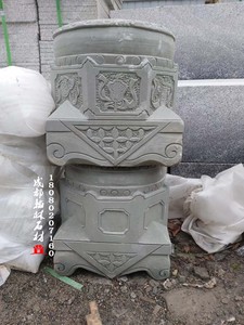 四川青石石雕柱墩柱脚