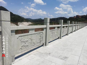 四川青石石雕桥栏杆案例