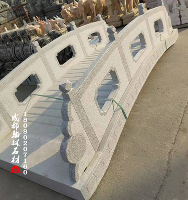 四川花岗岩芝麻灰磨光小桥栏杆