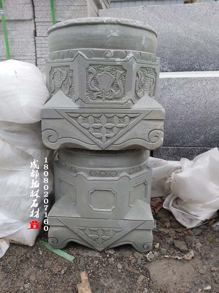四川青石石雕柱墩柱脚