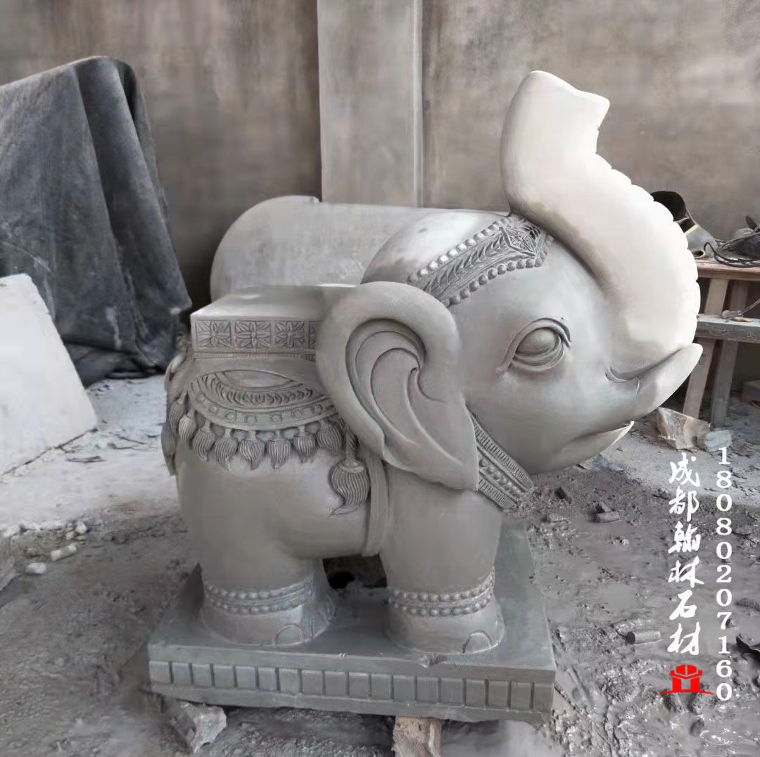 青石石雕大象定制
