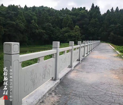 绵阳工地青石线雕青石栏杆